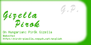 gizella pirok business card