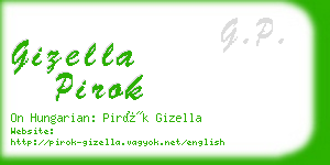 gizella pirok business card